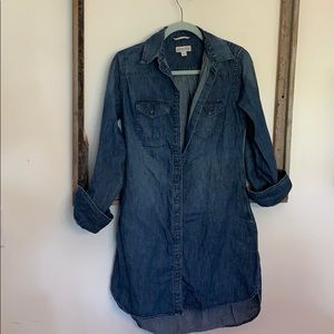 Chambray button up dress